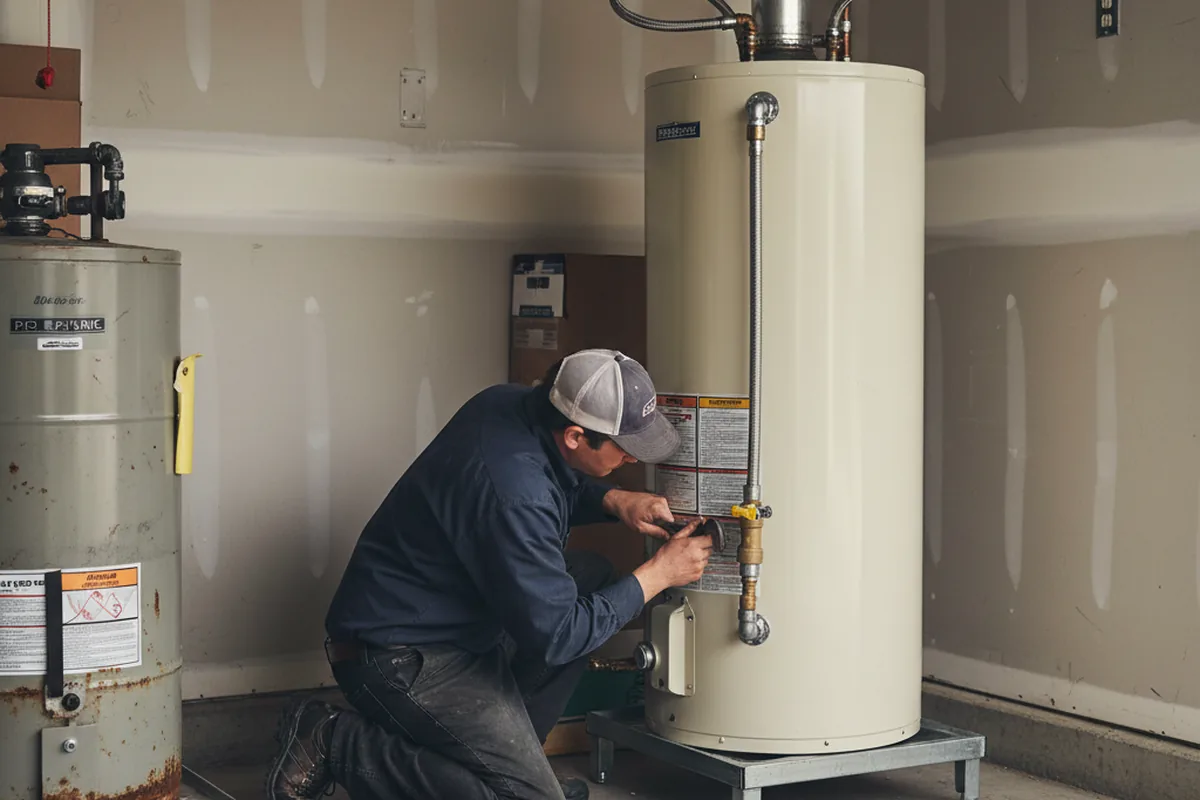 Water heater and shutoff valve replacement in Graham